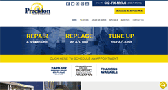 Desktop Screenshot of precisionairandheating.com